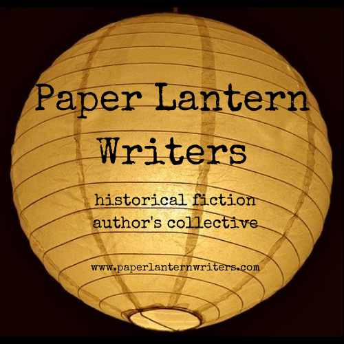 yellow paper lantern on black background with the words Paper Lantern Writers written on it.